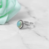 Ethiopian Opal Ring, 925 Solid Sterling Silver Ring