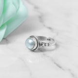 'Boho' Pearl 925 Solid Sterling Silver Ring