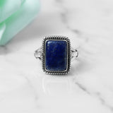 'Bold' Lapis Lazuli 925 Solid Sterling Silver Ring