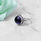 Amethyst Ring, 925 Solid Sterling Silver Ring