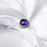 Amethyst Ring, 925 Solid Sterling Silver Ring