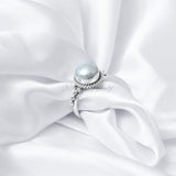 'Boho' Pearl 925 Solid Sterling Silver Ring