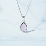 Rose Quartz Pendant, 925 Solid Sterling Silver Pendant