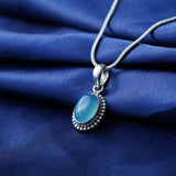 Chalcedony Pendant, 925 Solid Sterling Silver Pendant