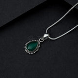 Green Onyx Pendant, 925 Solid Sterling Silver Pendant