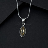 Citrine Pendant, 925 Solid Sterling Silver Pendant