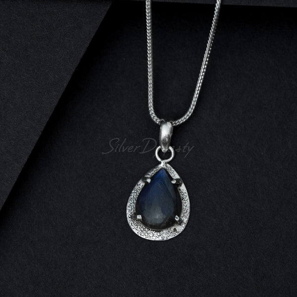 Labradorite Pendant, 925 Solid Sterling Silver Pendant