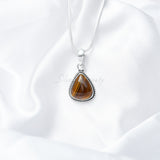 Tiger Eye Pendant, 925 Solid Sterling Silver Pendant