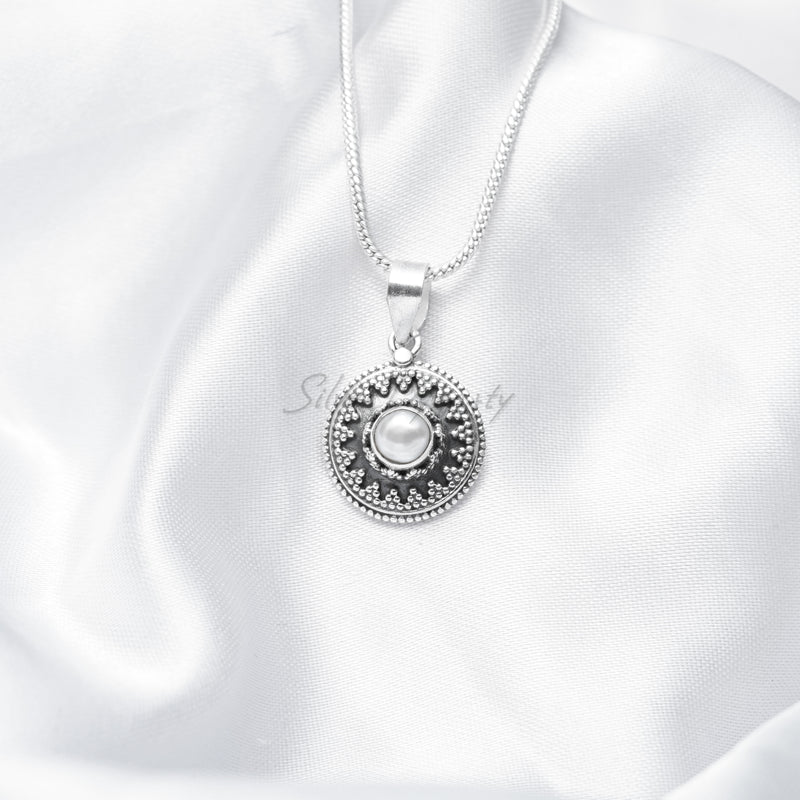 Pearl Pendant and Earring Set, Pearl Set, 925 Sterling Silver Set