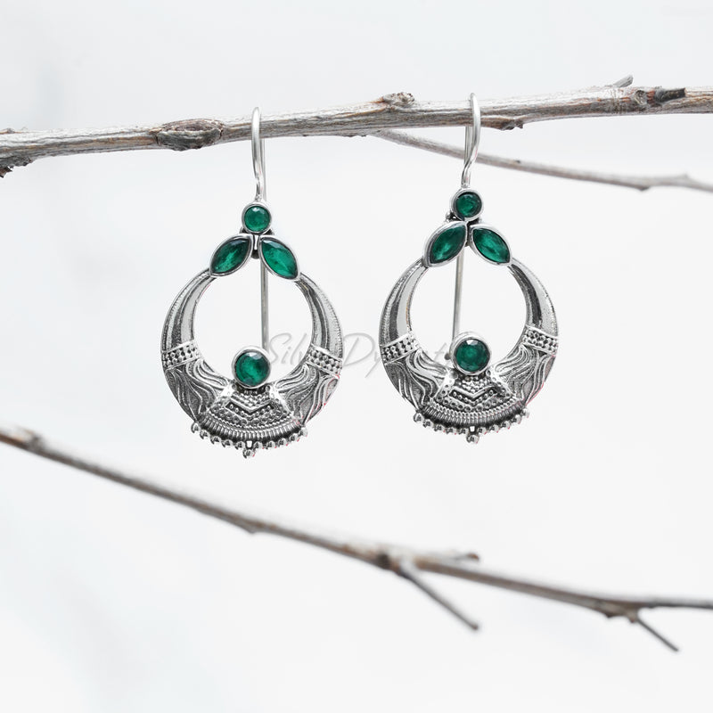 Green Onyx 925 Solid Sterling Silver Earrings