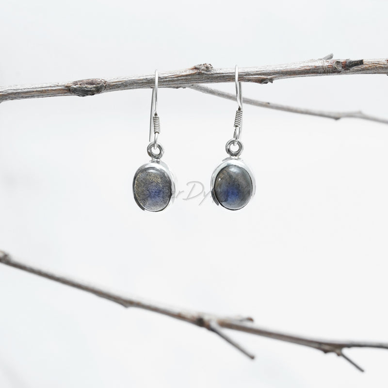 Labradorite Silver Earring, 925 Solid Sterling Silver Earring