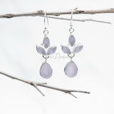 Rose Quartz Silver Earring, 925 Solid Sterling Silver Earring