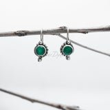 Green Onyx 925 Solid Sterling Silver Earrings