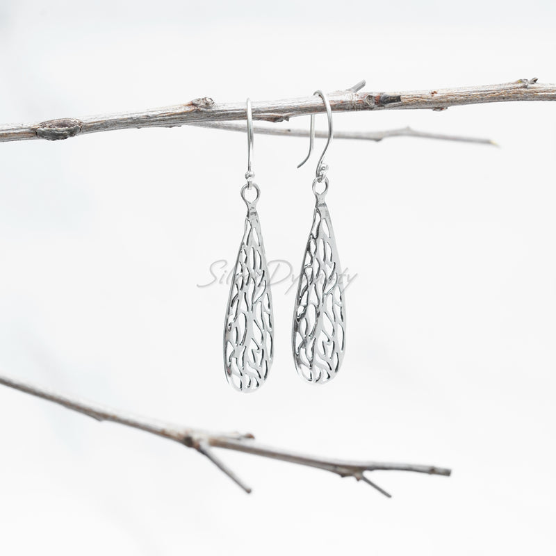 Silver Earring, 925 Solid Sterling Silver Earring