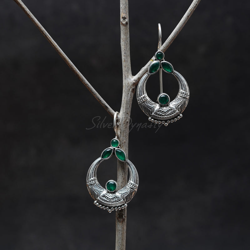 Green Onyx 925 Solid Sterling Silver Earrings