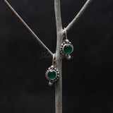 Green Onyx 925 Solid Sterling Silver Earrings