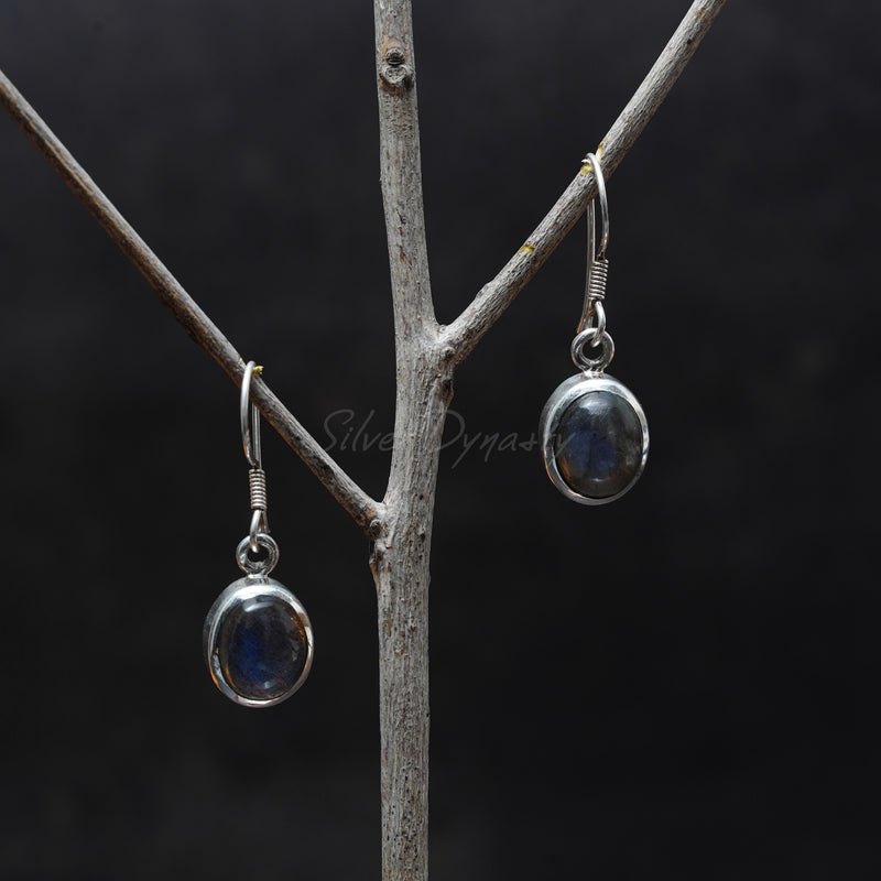 Labradorite Silver Earring, 925 Solid Sterling Silver Earring