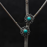 Turquoise 925 Solid Sterling Silver Earrings, Turquoise Studs