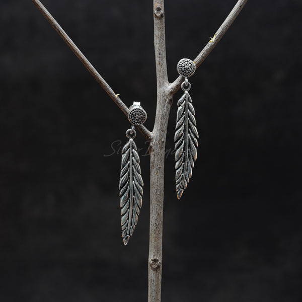 Leaf Earring, Silver Earring, 925 Solid Sterling Silver Earring