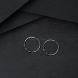 Silver Loop Earrings, 925 Solid Sterling Silver Earrings, Silver Loops