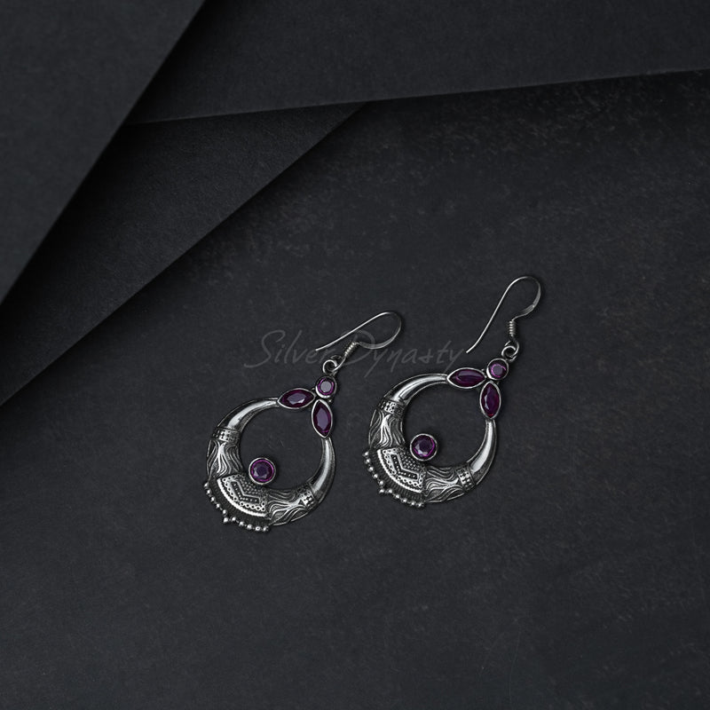 Pink Topaz Silver Earring, 925 Solid Sterling Silver Earring