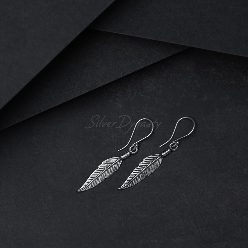 Leaf Earring, Silver Earring, 925 Solid Sterling Silver Earring