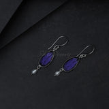 Amethyst Silver Earring, 925 Solid Sterling Silver Earring