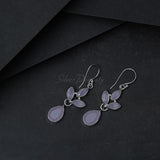 Rose Quartz Silver Earring, 925 Solid Sterling Silver Earring