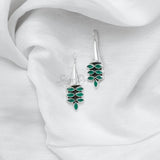 Green Onyx 925 Solid Sterling Silver Earrings