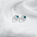 Blue Topaz Earrings, 925 Solid Sterling Silver Earrings, Silver Studs