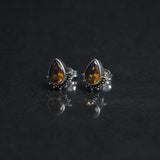 Citrine Studs, 925 Solid Sterling Silver Studs