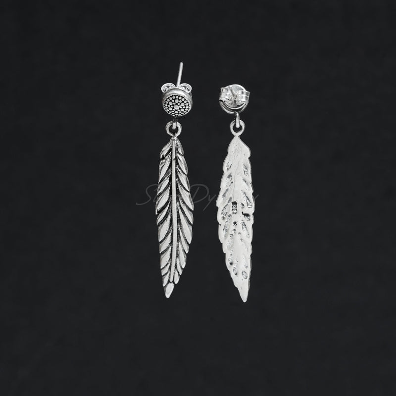 Leaf Earring, Silver Earring, 925 Solid Sterling Silver Earring