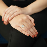 Rainbow Moonstone Sterling Silver Ring