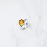 Citrine Ring, 925 Solid Sterling Silver Ring