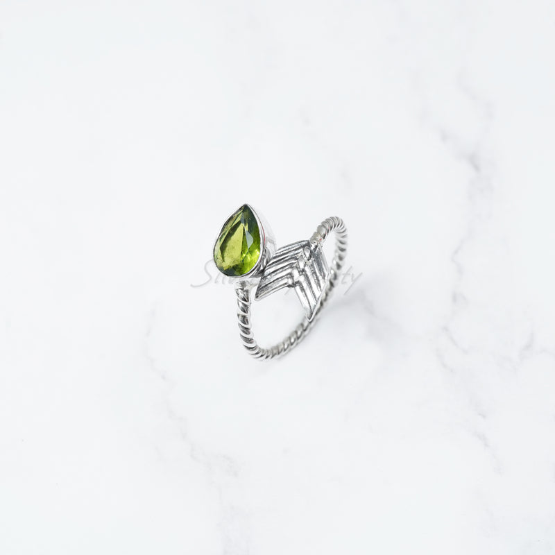 Peridot Ring, 925 Solid Sterling Silver Ring, Ring For Women