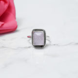 'Boho' Rose Quartz Ring 925 Solid Sterling Silver Ring