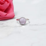 'Minimalist' Rose Quartz Ring 925 Solid Sterling Silver Ring