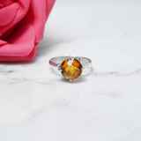 Citrine Ring, 925 Solid Sterling Silver Ring