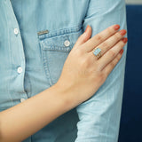 'Boho' Labradorite 925 Solid Sterling Silver Ring