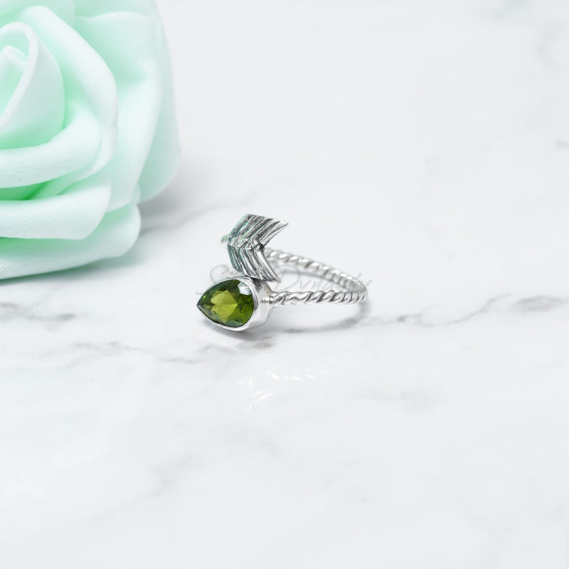 Peridot Ring, 925 Solid Sterling Silver Ring, Ring For Women