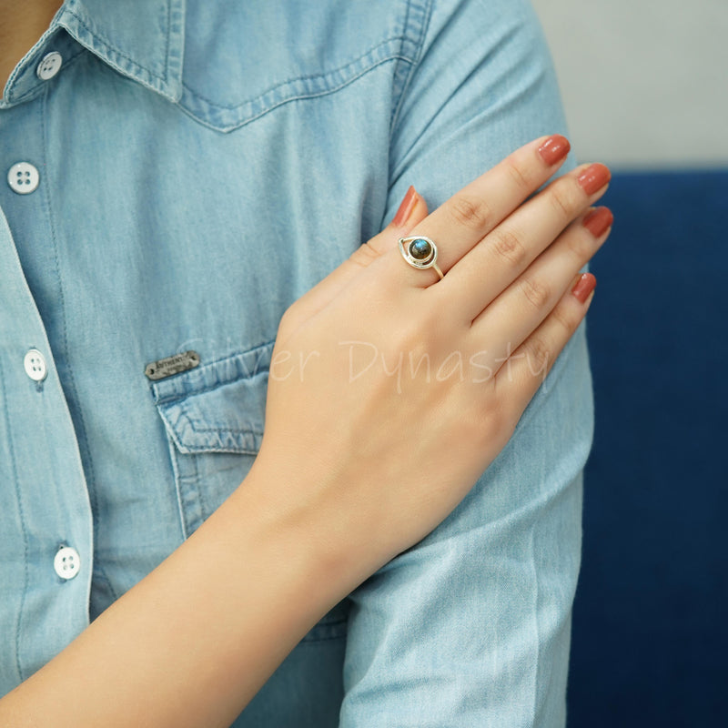 'Boho' Labradorite 925 Solid Sterling Silver Ring