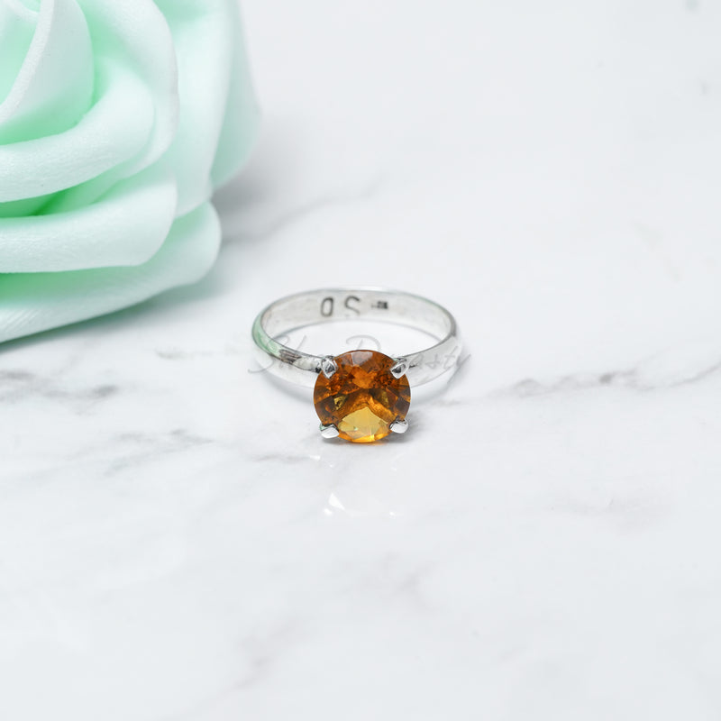 Citrine Ring, 925 Solid Sterling Silver Ring