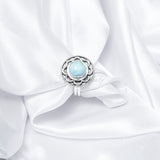 Larimar Ring, 925 Solid Sterling Silver Ring