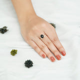 'BIA' Black Onyx 925 Solid Sterling Silver Ring