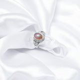 Pink Moonstone 925 Solid Sterling Silver Ring