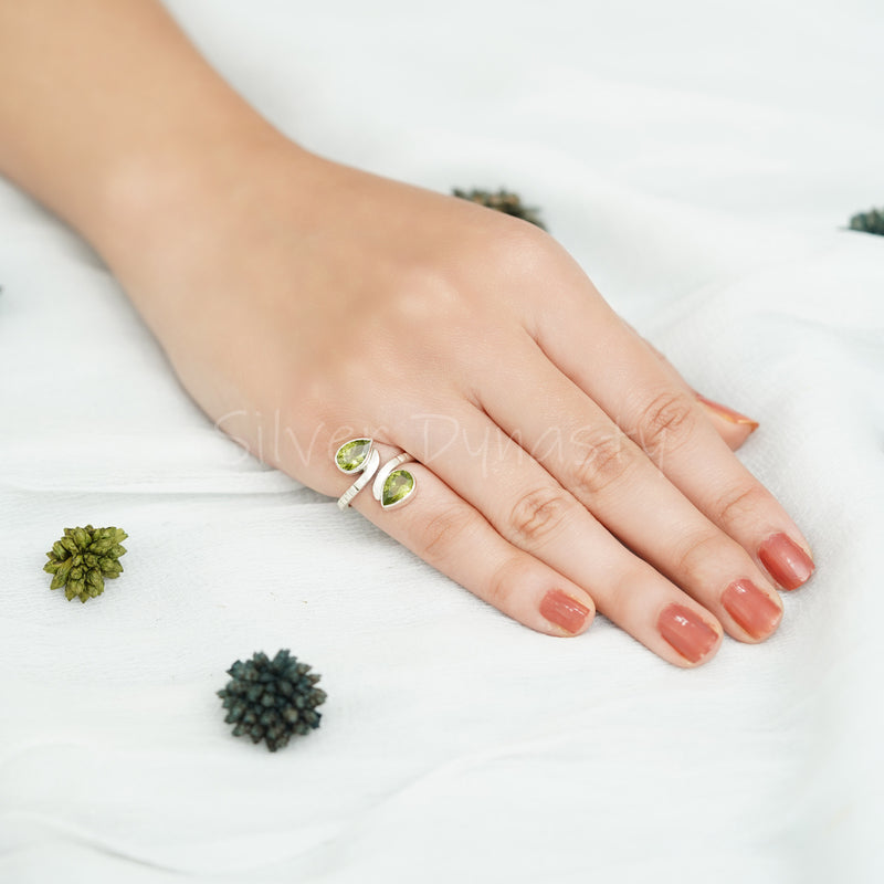 Peridot Ring, 925 Solid Sterling Silver Ring, Ring For Women