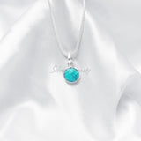 Turquoise Minimalist Pendant and Earring Set, Pearl Set, 925 Sterling Silver Set