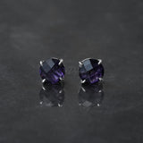 Amethyst 925 Solid Sterling Silver Studs, Natural Amethyst Studs