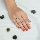 'Minimalist' Lapis Lazuli 925 Solid Sterling Silver Ring