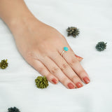 'Fortuna' Turquoise 925 Solid Sterling Silver Ring